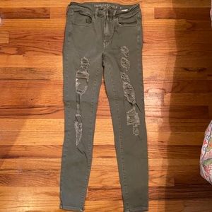 American Eagle Army Green Jeans